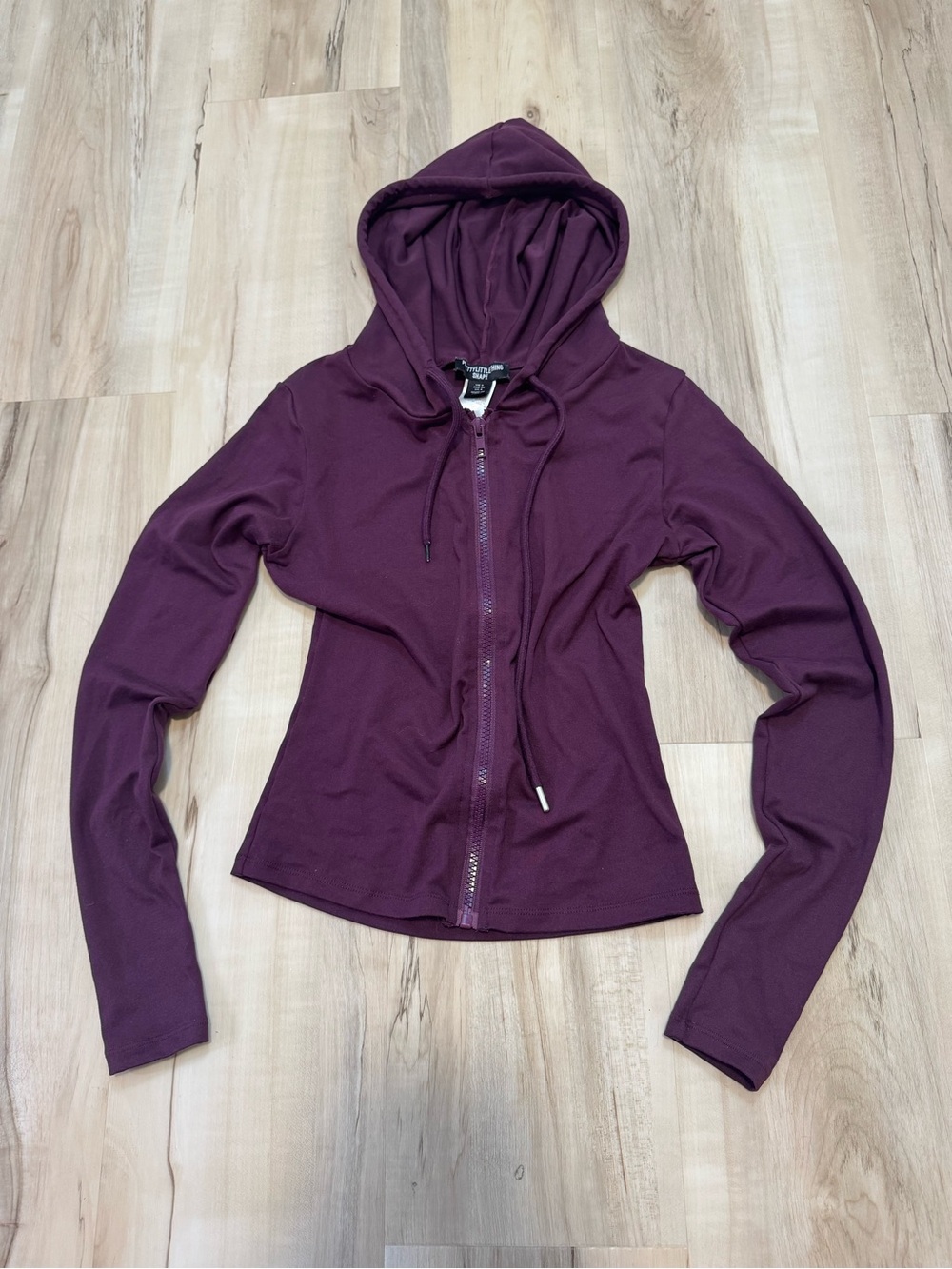 PrettyLittleThing Shape Zip-Up Hoodie in Plum